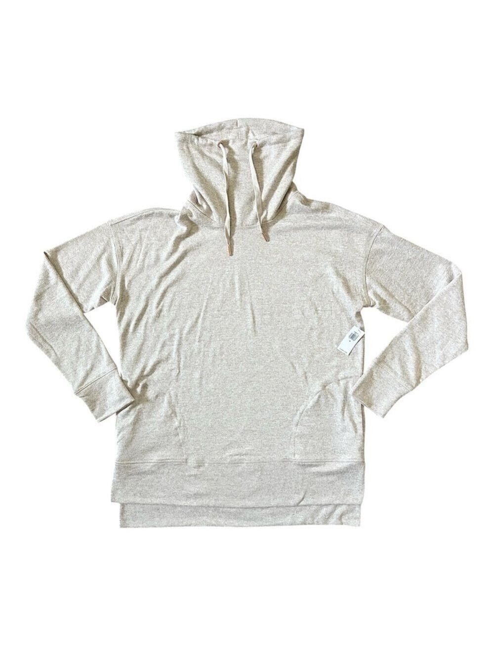 Old Navy Funnel Neck Tunic High Low Pullover Sweater Tan Size Medium - Picture 7 of 11